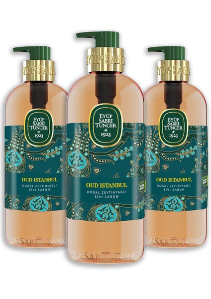 Oud İstanbul Doğal Zeytinyağlı Sıvı Sabun 500 ml x 3 Adet