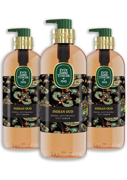 Indian Oud Doğal Zeytinyağlı Sıvı Sabun 500 ml x 3 Adet