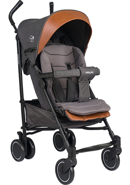 Picco Alüminyum Baston Bebek Arabası - Dark Grey Melange, Konforlu ve Sağlam, 6 kg, 3 Yıl Garanti