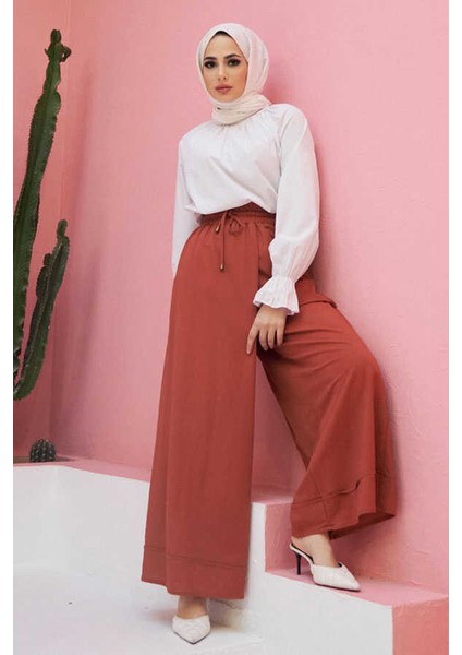 1155-ACELINA Pantolon Etek Taba fiyatları