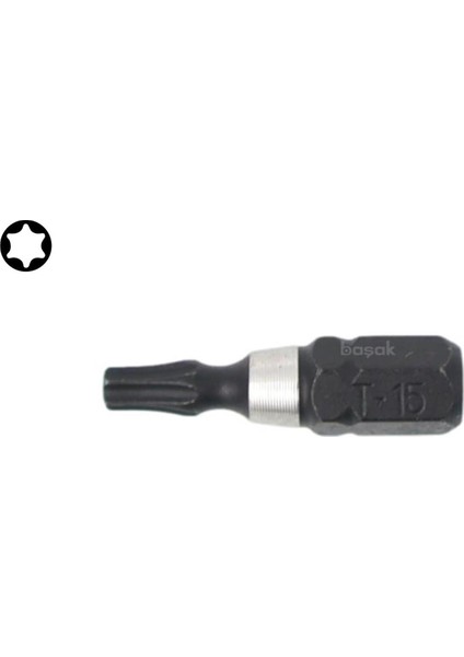 T15 x 25 mm Darbeli Torx Bits Uç CB/807TM