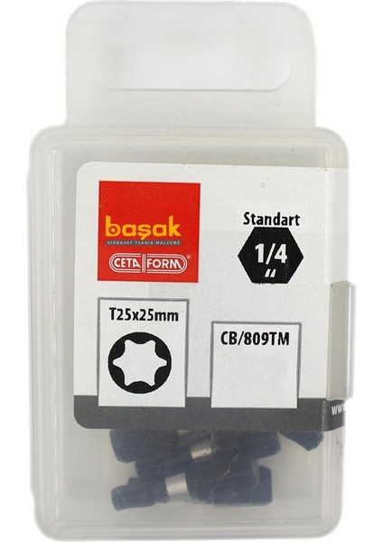 T25 x 25 mm Darbeli Torx Bits Uç CB/809TM (1 Adet)