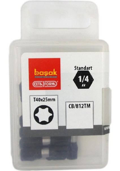 T40 x 25 mm Darbeli Torx Bits Uç CB/812TM (1 Adet)