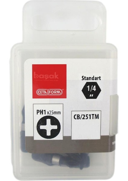 Ph1 x 25 mm Darbeli Yıldız Bits Uç CB/251TM (1 Adet)