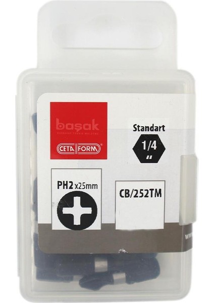 Ph2 x 25 mm Darbeli Yıldız Bits Uç CB/252TM (1 Adet)