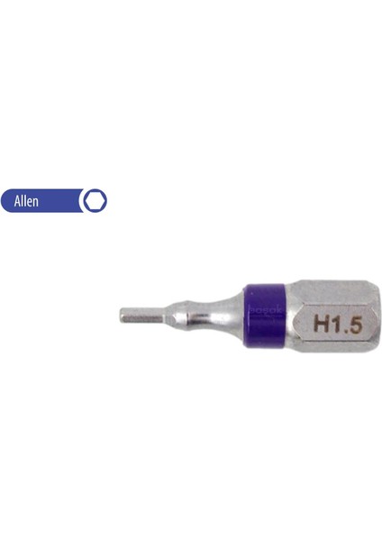 1.5 x 25 mm Allen Bits Uç Renk Kodlu CB/1815TC (1 Adet)