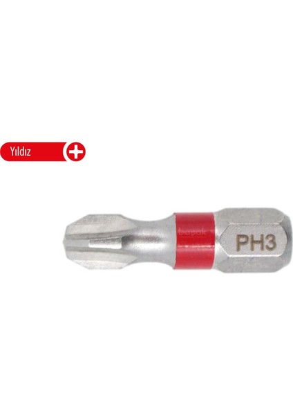 Ph3 x 25 mm Yıldız Bits Uç Renk Kodlu CB/253TC (1 Adet )