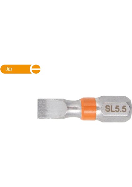 5.5 x 25 mm Düz Bits Uç Renk Kodlu CB/612TC (1 Adet)