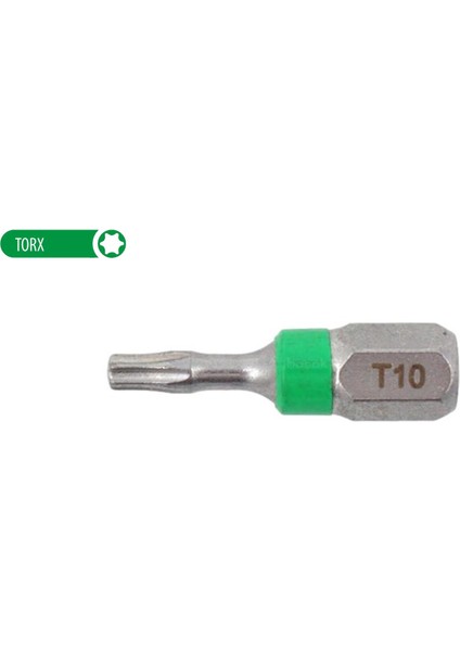 T10 x 25 mm Torx Bits Uç Renk Kodlu CB/806TC (1 Adet)