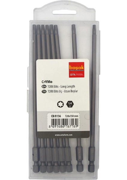 T20 x 150 mm Torx Uçlu Bits Uzun CB/8156 (1 Adet)