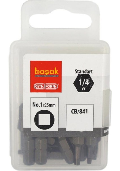 Kare Uçlu Bits No 1 x 25 mm CB/841 (1 Adet)