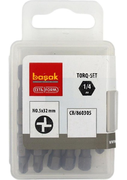 Torq-Set Uçlu Bits No 5 x 32MM CB/860305 (1 Adet)