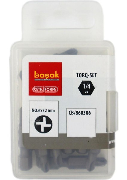 Torq-Set Uçlu Bits No 6 x 32MM CB/860306 (1 Adet)