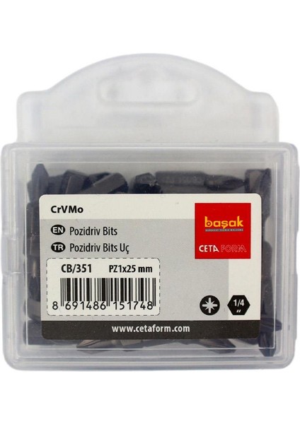 Pz 1 x 25 mm Yıldız Uçlu Bits CB/351(1 Adet)