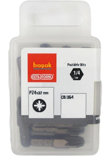 Pz 4 x 32 mm Yıldız Uçlu Bits CB/354 (1 Adet)