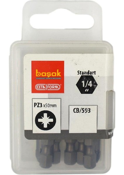 Pz3 x 50 mm Yıldız Uçlu Bits CB/593 (1 Adet)