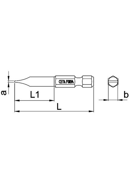 6,5 mm Düz Bits 50 mm CB/622 (1 Adet)