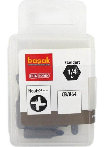 Torq-Set Uçlu No 4 x 25 mm Bits CB/864 (1 Adet)