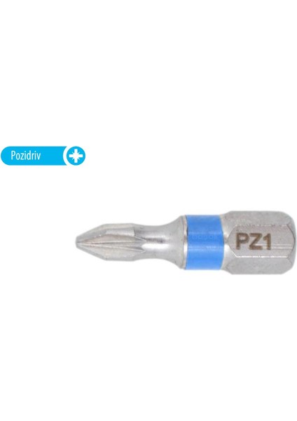 Pz 1 x 25 mm Yıldız Bits Uç Renk Kodlu CB/351TC (1 Adet)