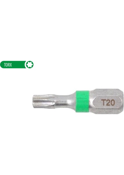 T20 x 25 mm Torx Bits Uç Renk Kodlu CB/808TC (1 Adet)