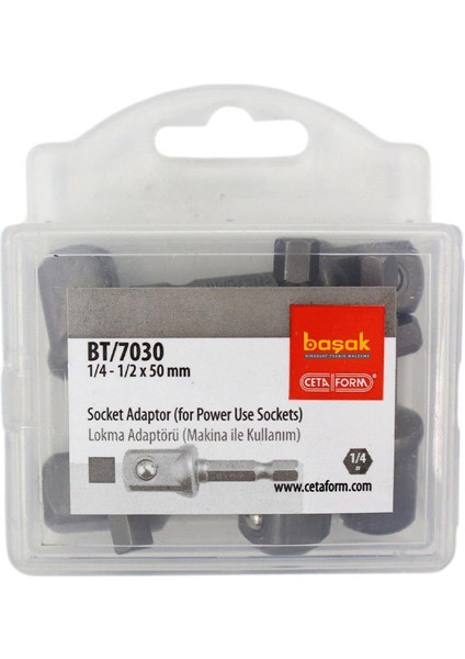 Ceta Lokma Adaptörü 1/2" - 1/4" x 50MM BT/7030