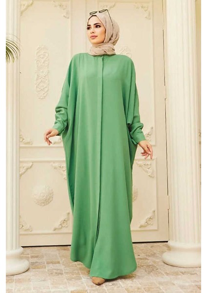 6571-KREP Abaya Açık Yeşil fiyatları
