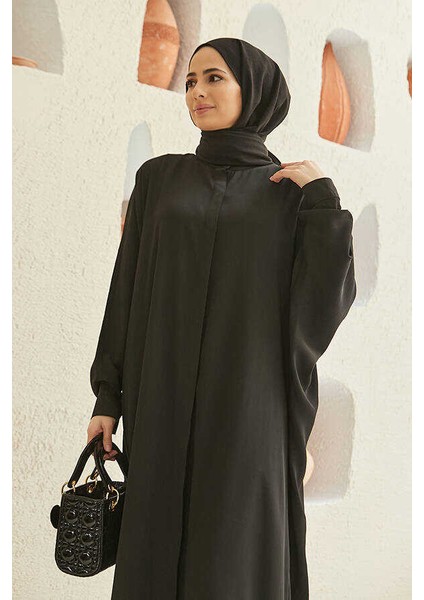 6571-STANDART Abaya Siyah modelleri