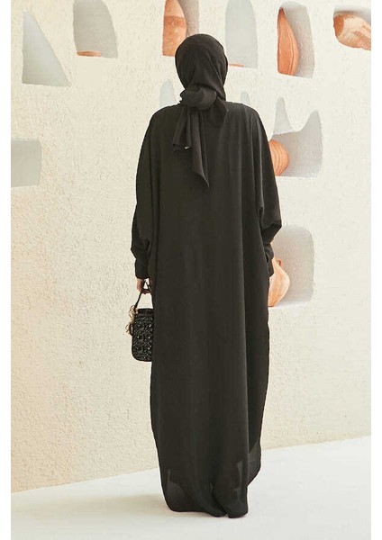 6571-STANDART Abaya Siyah fırsatları
