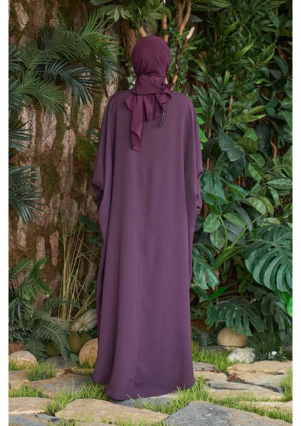 6571-BERLIN Abaya Mürdüm