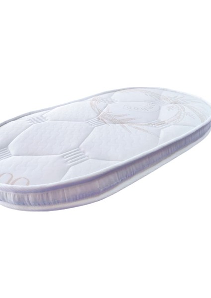 60X100X12 Bambu Kumaş Anne Yanı Oval Beşik Yatagı