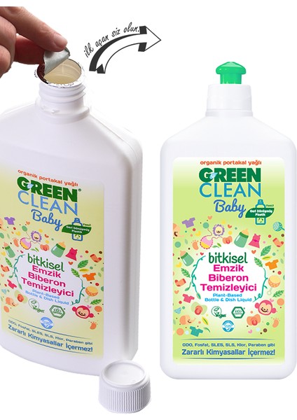 U Green Clean Baby Bebek Biberon Emzik Temizleyici 2 x 500 ml