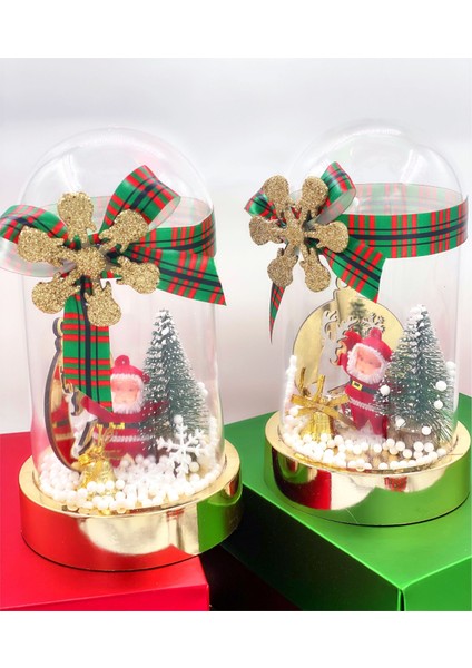 Yılbaşı Christmas Lüks Noel Baba Kar Küresi Çam Ağaç Geyik Dekorasyon Hediyelik Gold Altın fiyatları