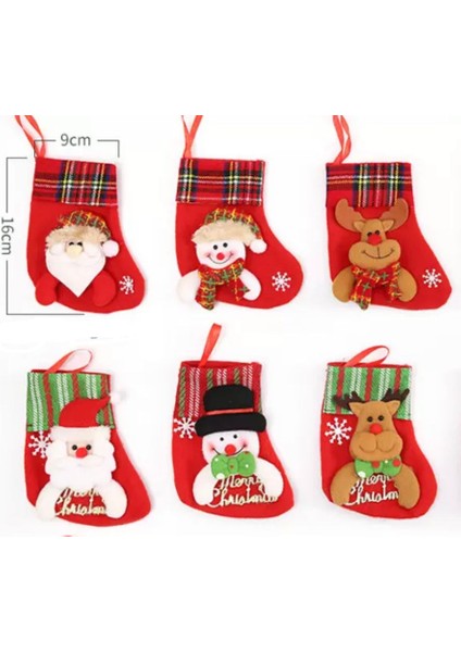 Yeni Yıl Yılbaşı Özel Peluş Kardan Adam Küçük Kese Çorap Hediye Snowman Kılıf Dekorasyon Çam Süs fırsatları