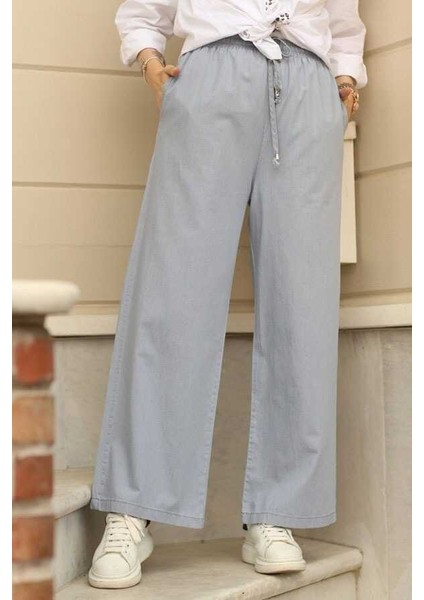 1105-LASTIKLI Pantolon Mavi modelleri