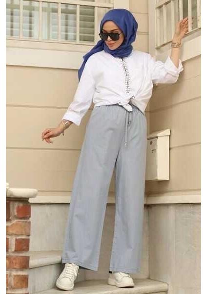 1105-LASTIKLI Pantolon Mavi fırsatları