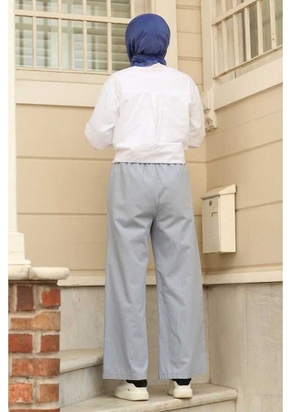 1105-LASTIKLI Pantolon Mavi indirimleri