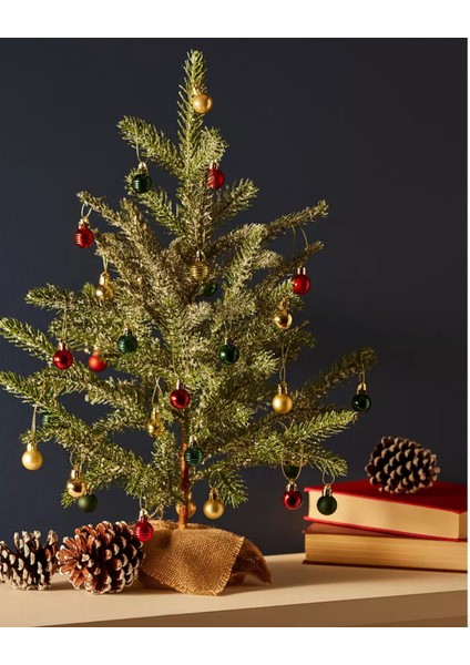 Yeni Yıl Yılbaşı Lüks Koleksiyonluk 30 Lu Mini Çam Ağacı Dekorasyon Top Seti Süs Gold Altın fiyatları