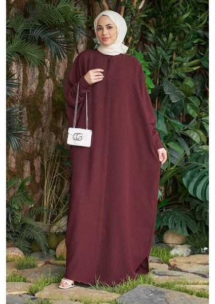 6571-BERLIN Abaya Bordo