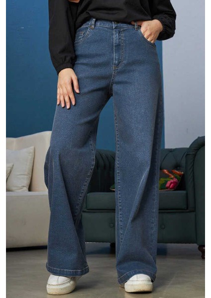 1133-BOL Paça Pantolon Koyu Mavi modelleri