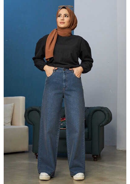 1133-BOL Paça Pantolon Koyu Mavi indirimleri