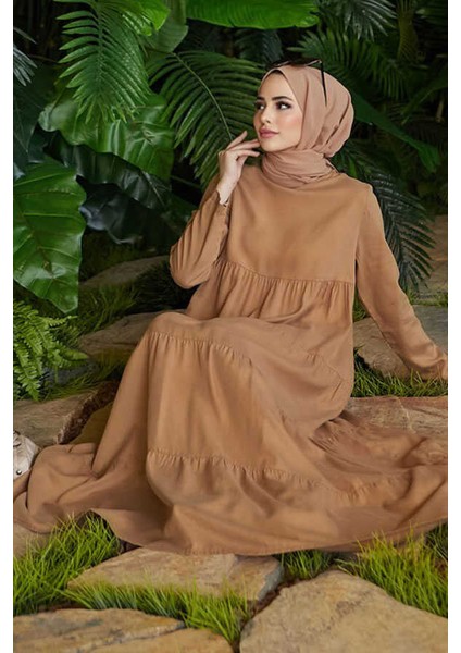 6400-PARÇA Boya Elbise Tütün modelleri