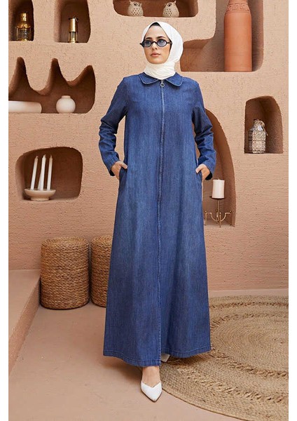 6568-FERMUARLI Ferace Lacivert fiyatları