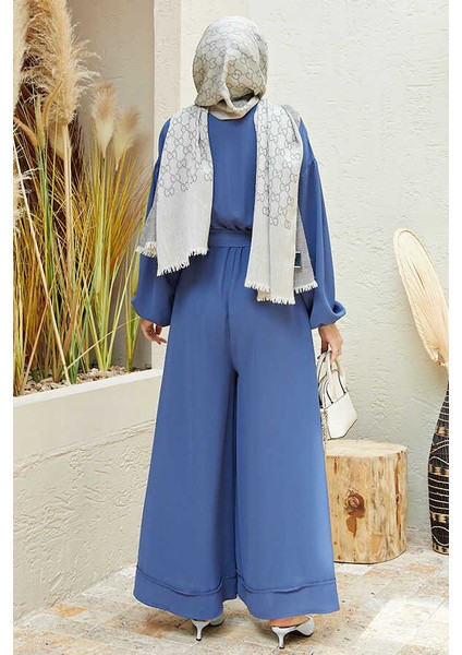 6569-KREP Tulum Elbise Indigo fırsatları