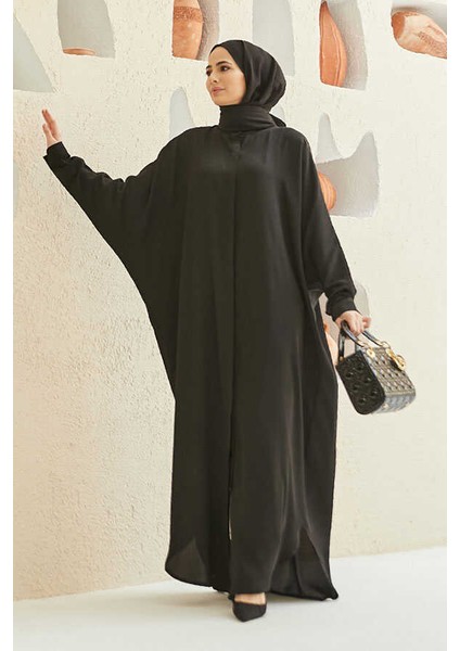 6571-KREP Abaya Siyah