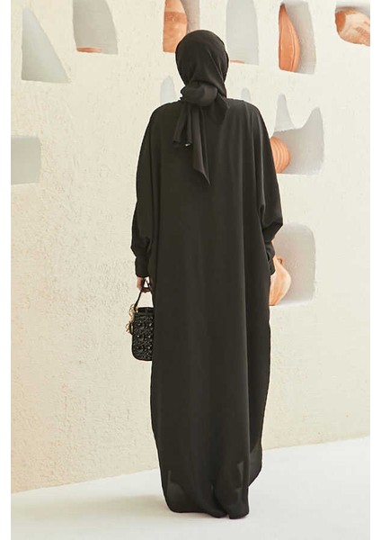 6571-KREP Abaya Siyah