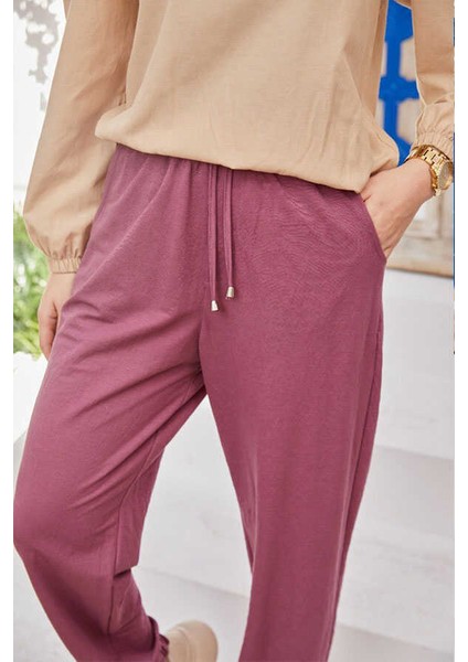 1151-LASTIKLI Pantolon Lila fırsatları