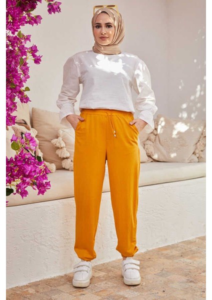 1151-LASTIKLI Pantolon Hardal