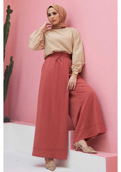 1155-ACELINA Pantolon Etek Gül Kurusu fiyatları