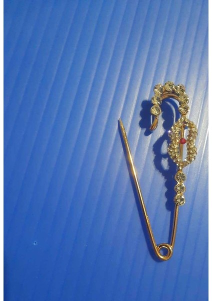 Kristal Taslı Iğne Broş Yaka Iğnesi 6 cm