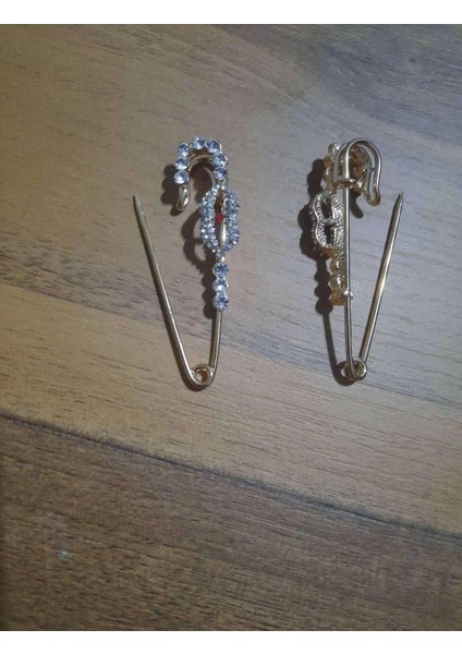 Kristal Taslı Iğne Broş Yaka Iğnesi 6 cm